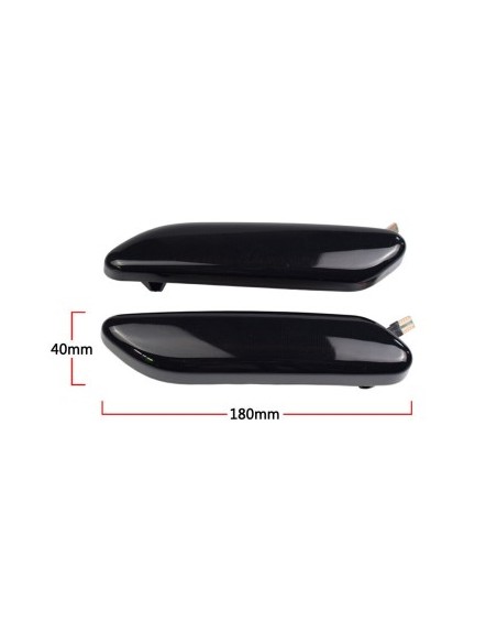 Set of 2 Dynamic Sequential Wing Turn Signals with Smoke Glass Mini Cooper R60 Countryman, R61 Paceman