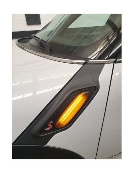 Set of 2 Dynamic Sequential Wing Turn Signals with Smoke Glass Mini Cooper R60 Countryman, R61 Paceman