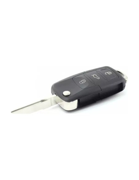 Folding Key Case Compatible with Volkswagen Models with 3 Buttons