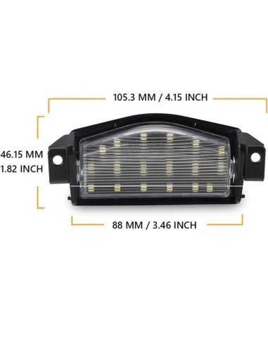 LED License Plate Light Set for Mazda 2, Mazda 3