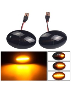 Set of 2 Dynamic LED Wing Indicators with Smoke Glass for...