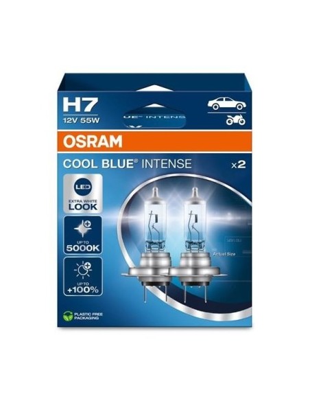Set of 2 H7 Cool Blue Intense Bulbs Osram NextGen 12V 55W