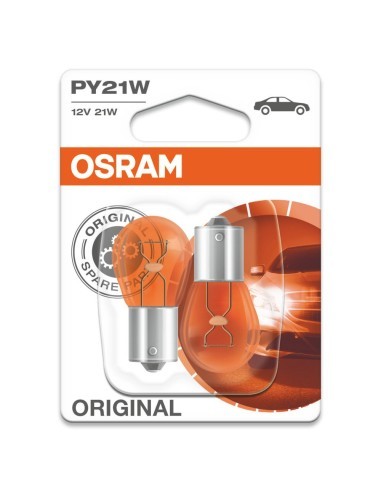 Set of 2 Bulbs 12V PY21W Original Blister Osram