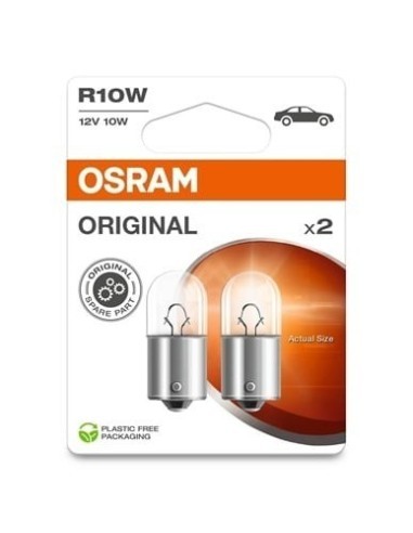 Set of 2 Bulbs 12V R10W Original Blister Osram