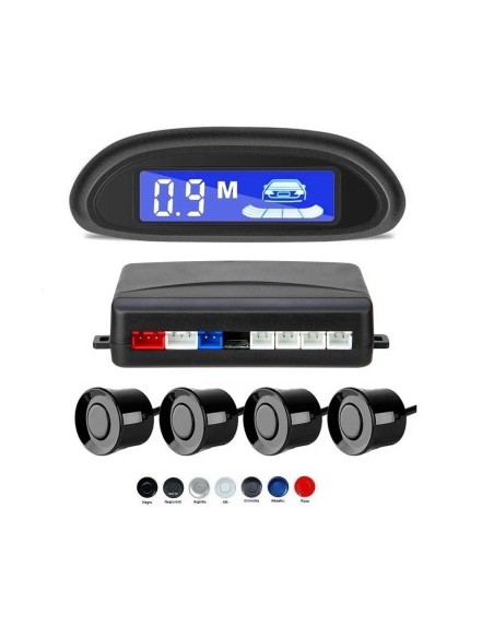 Parking sensors with LED display showing individual readings for each sensor