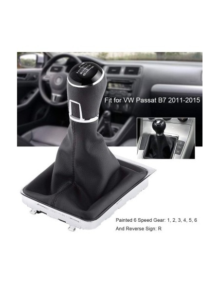 Gear shift knob compatible with VW Passat B7, Passat CC manual 6-speed gearbox