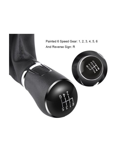 Gear shift knob compatible with VW Passat B7, Passat CC manual 6-speed gearbox