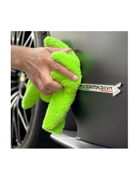 Chemicalworkz Edgeless Plush Towel 600GSM Microfiber Cloth, 40×40cm Green