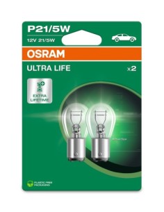 Set of 2 Bulbs P21/5w, 12v, Ultra Life Blister Osram