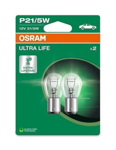 Set of 2 Bulbs P21/5w, 12v, Ultra Life Blister...