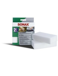 Set of 2 sponges for removing dirt from plastic interior...