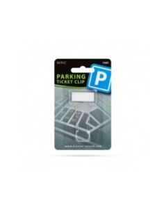 Adhesive car holder for parking tickets and permits, transparent
