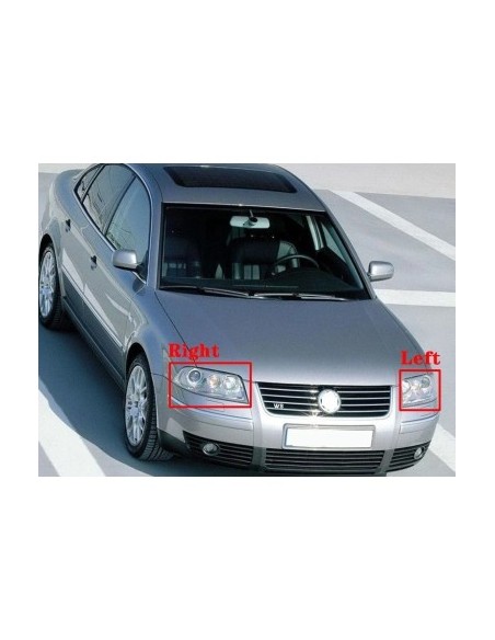 Right headlight glass compatible with Volkswagen Passat B5.5 models without xenon (2001 - 2005)