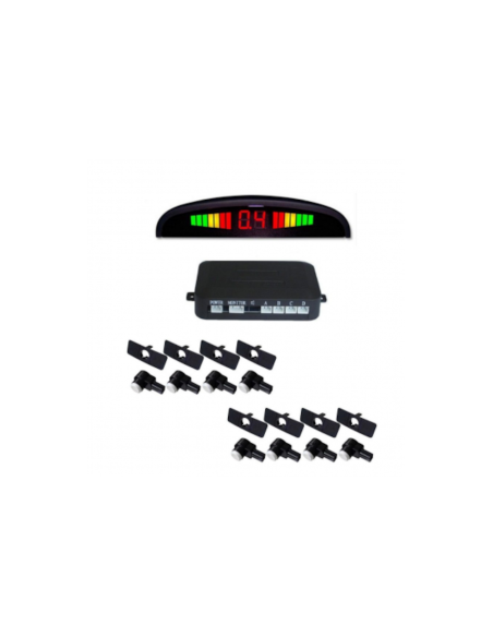 Front and rear parking sensors with 8 sensors and LED display S300-8 OEM type 16.5mm