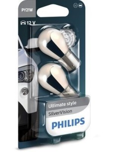 ΣΕΤ 2 ΛΑΜΠΕΣ ΣΗΜΑΤΟΔΟΤΗΣΗΣ PY21W 12V (blister) SILVER...