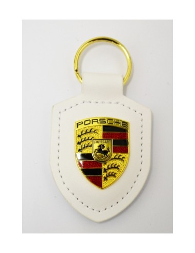 Porsche Fehér Lux Kulcstartó
