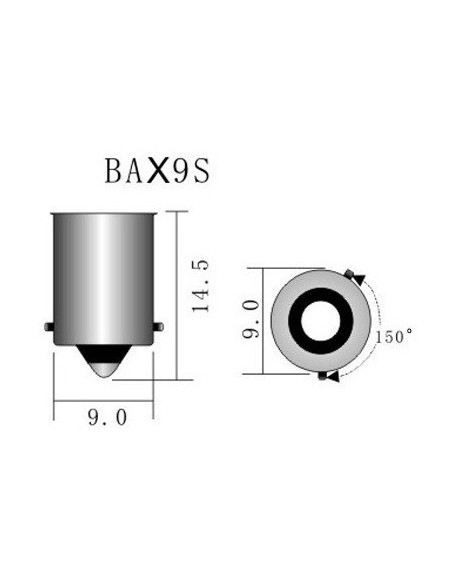 Led Auto Alb T4W, Canbus BAX9S 26 SMD, 12V, no polarity