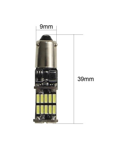 Led Auto Alb T4W, Canbus BAX9S 26 SMD, 12V, no...