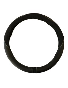 Black Eco-Leather Steering Wheel Cover 37-39 cm