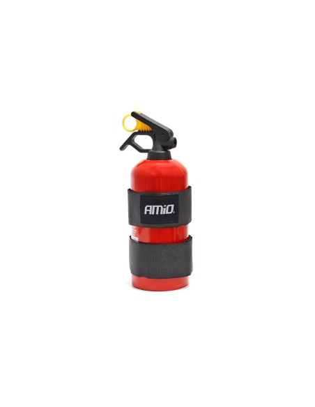 Velcro strap holder for securing car fire extinguisher, Amio