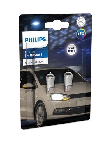 2 db 12v W5W Ultinon Pro3100 Philips LED izzó...