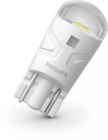 Set of 2 White LED Bulbs T10 12v W5W Ultinon Pro3100 Philips