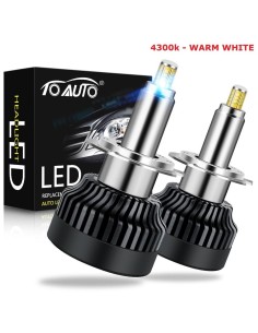 Set 2 LED H7 M9 4300K Warm Light, Canbus 360 degrees for...