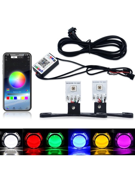 Set 2 Devil Eyes RGB Multicolor Lights with Mobile App