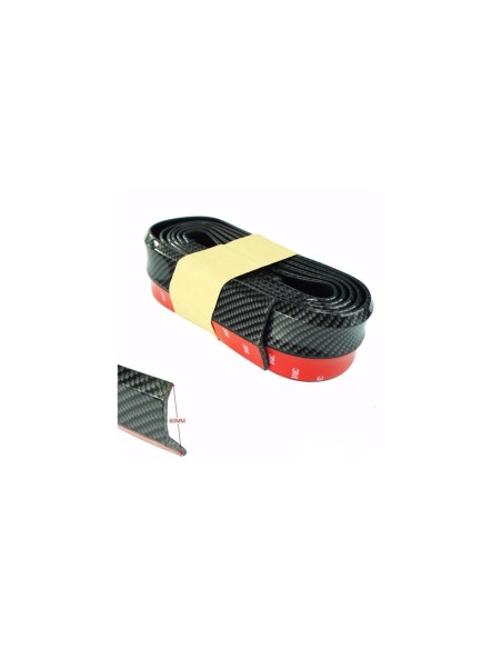 Carbon Bar Extension, rubber, front, rear or side skirts, 2.5m x 5.5cm