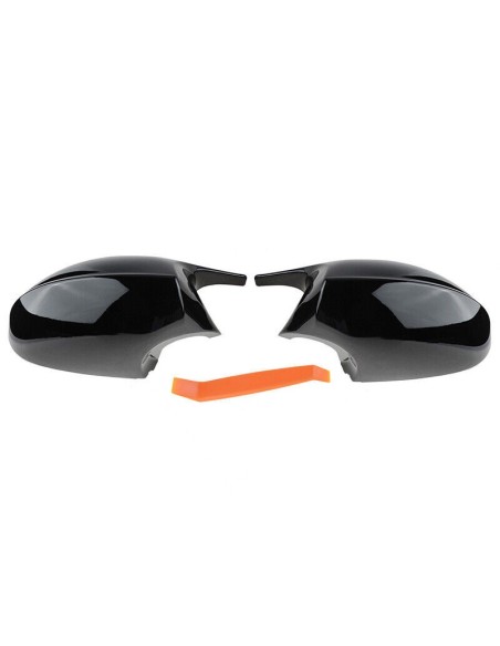 Batman Style Mirror Covers Set for Bmw Series 3 E90, E91, E92, E93, Series 1 E81, E82, E87, E88 glossy black
