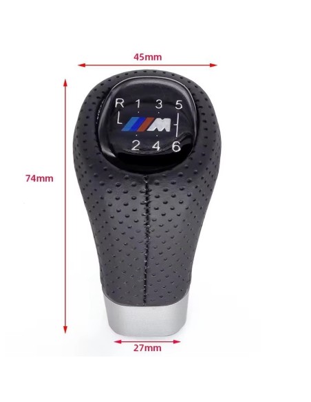 Nuts Gear Shift Knob with M logo for BMW Series 3 E90, E91, E92, E93, 6-speed manual