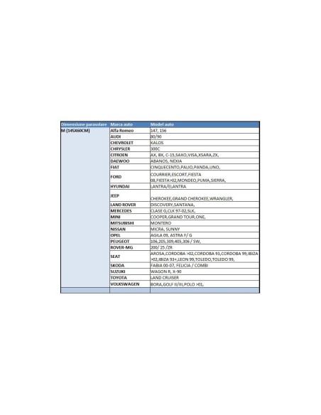 Aluminum Windshield Sunshade M (145x60cm)