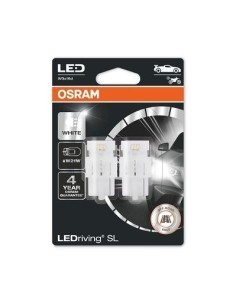 Set 2 LED Bulbs W21W, 12V, 2W, W3X16D, 6000K, LEDriving...