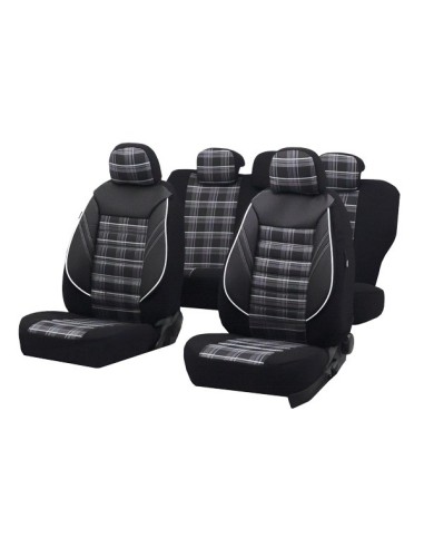 Black-Grey Sports Seat Cover Set, Universal,...
